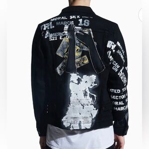 Embellish NY Airbrushed Men’s Riot Denim Jacket 3XL New